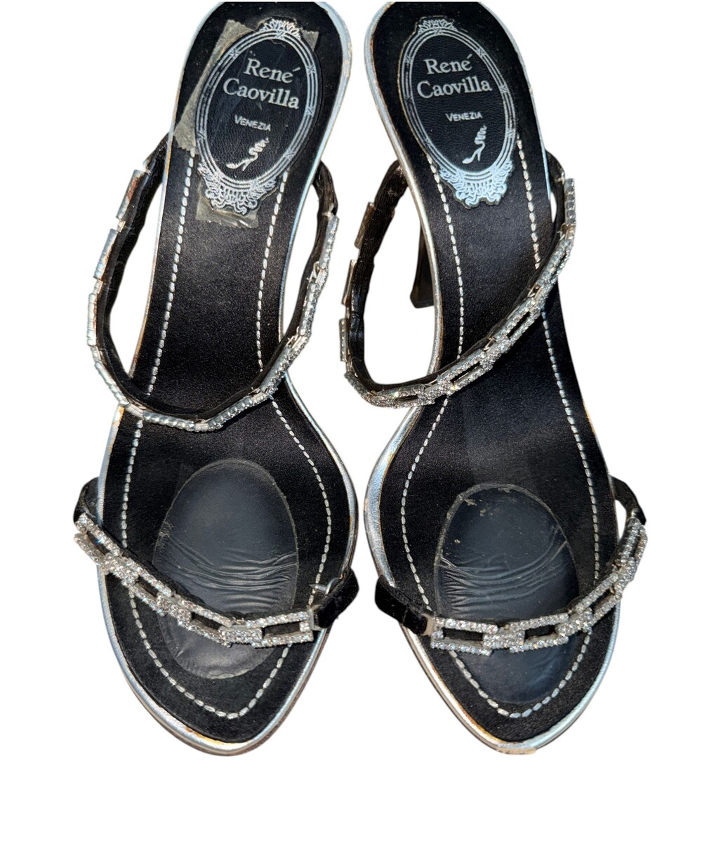 Rene Caovilla Crystal-Embellished Sandals EU 37/US 7